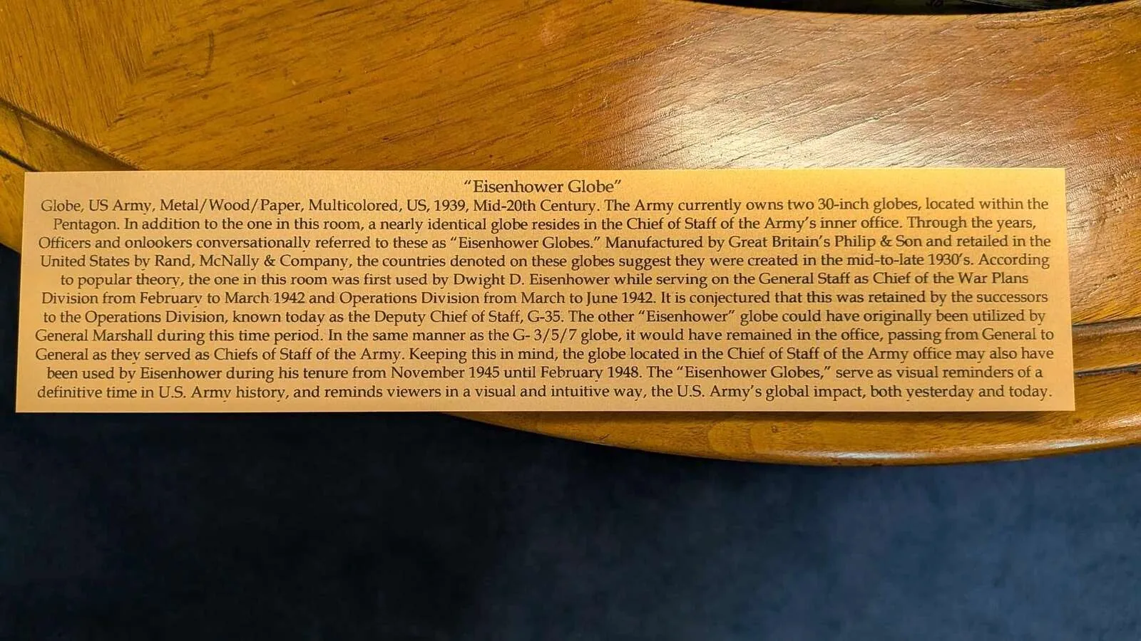 Hegseth Staff Drop Eisenhower's WWII Globe, Gashing It Near Antarctica