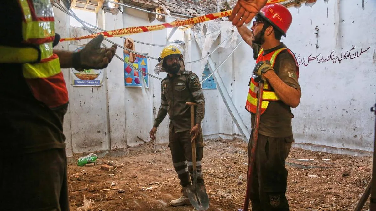 Peshawar school roof collapse kills more than 30 pupils and a teacher