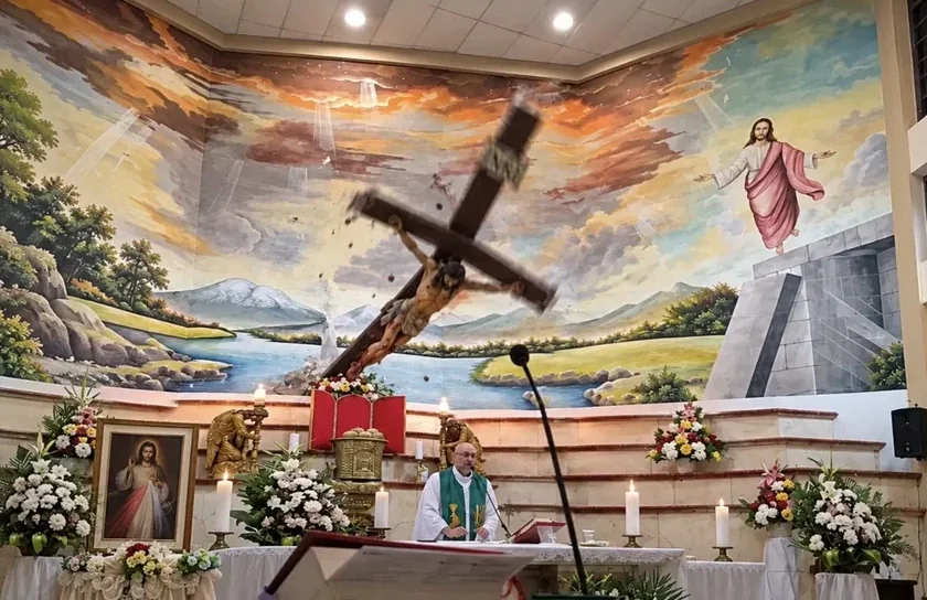 Priest Killed by Falling Crucifix During Livestreamed Mass in Ecuador
