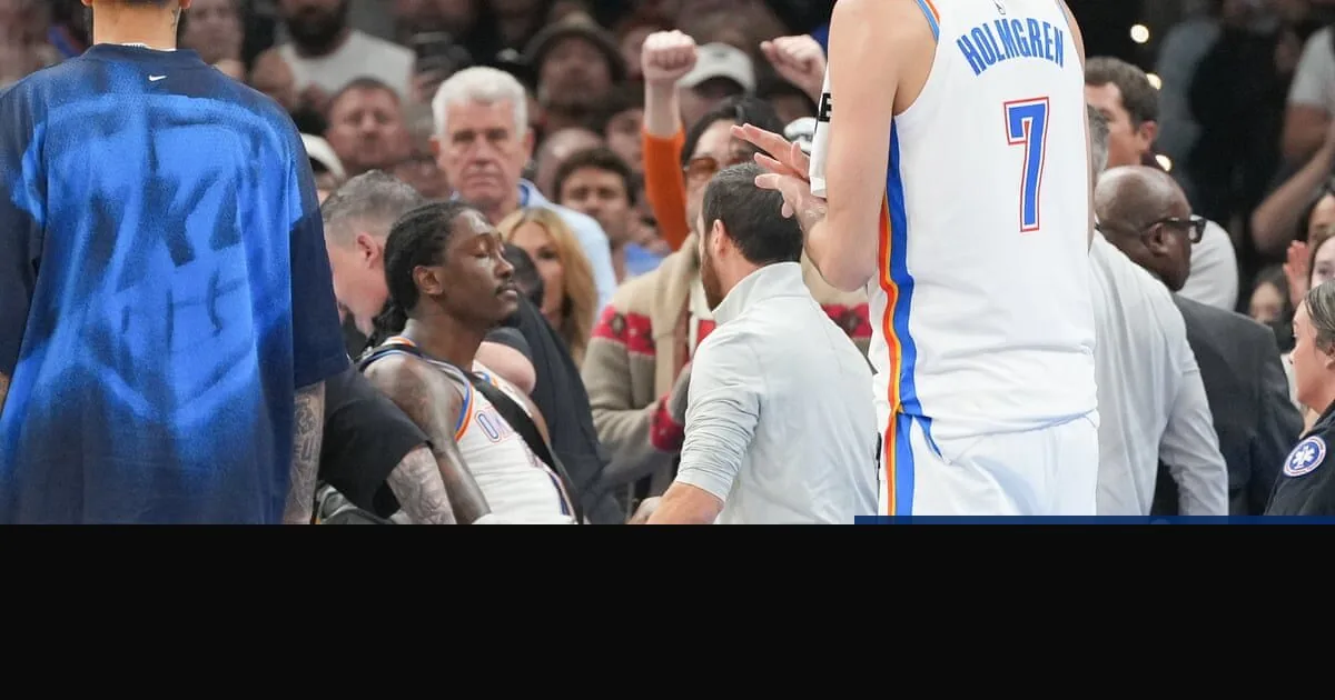 Thunder's Jalen Williams stretchered off with gruesome left leg injury in win over Clippers