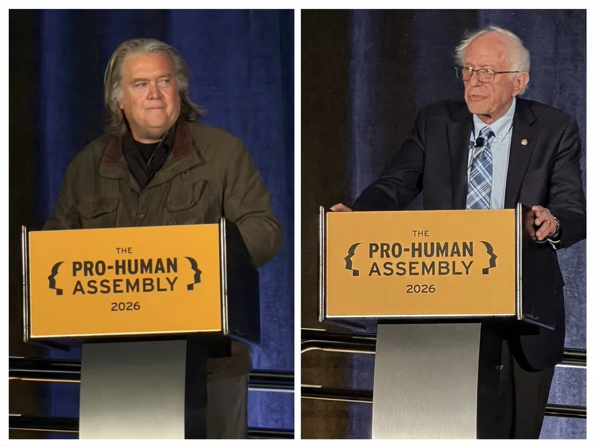 Sanders and Bannon unite at Pro-Human Assembly to demand urgent AI legislation