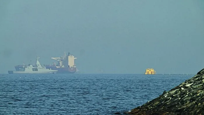 Cargo Ship Struck by Unknown Projectile in Strait of Hormuz, Two Casualties Reported