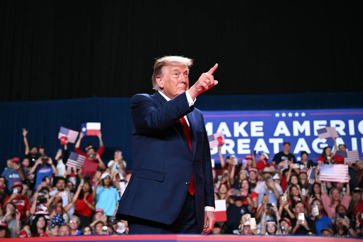 Trump rally for Ken Paxton in Texas disrupted by protesters amid GOP midterm woes