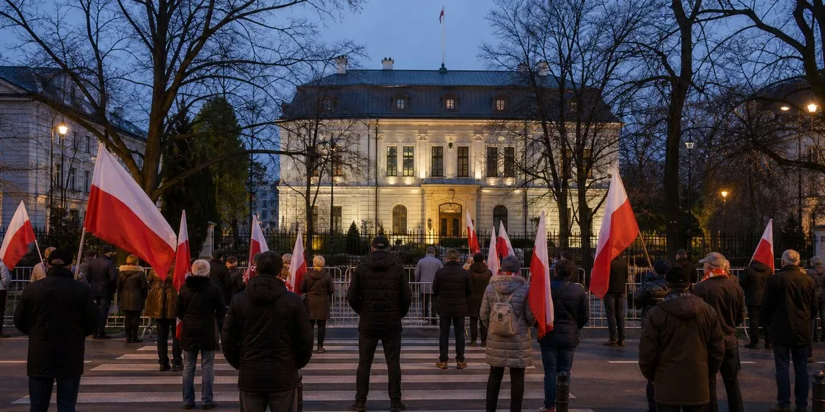 Polish police seal Constitutional Court as PiS protesters rally against Tusk government
